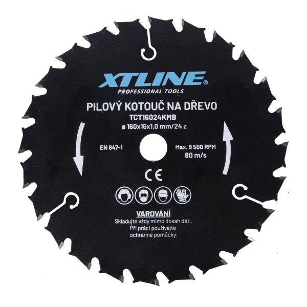 XTline TCT16024KMB kotouč pilový vidiový 160x16mm 24z