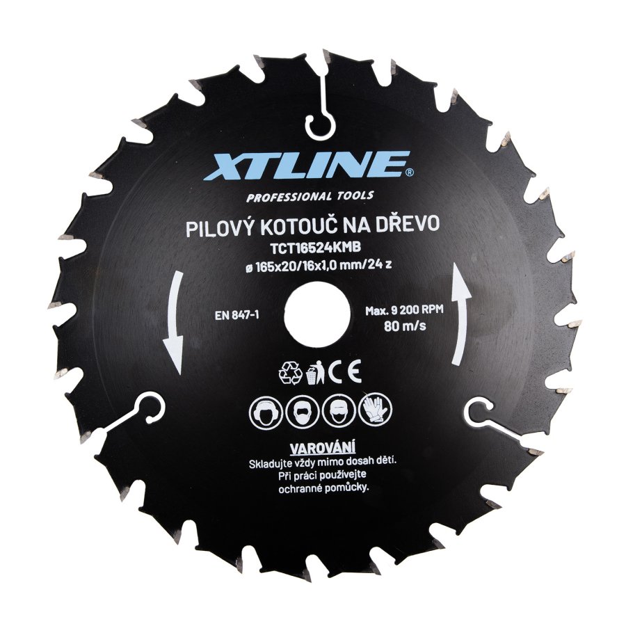 XTline TCT16524KMB kotouč pilový vidiový 165x20/16mm 24z