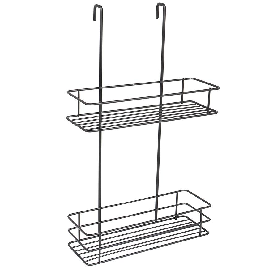 Závěsná polička na sklo Glaxo černá Baumax