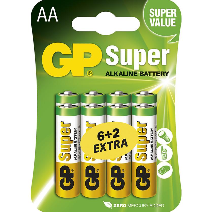 Alkalická baterie GP Super AA (LR6)