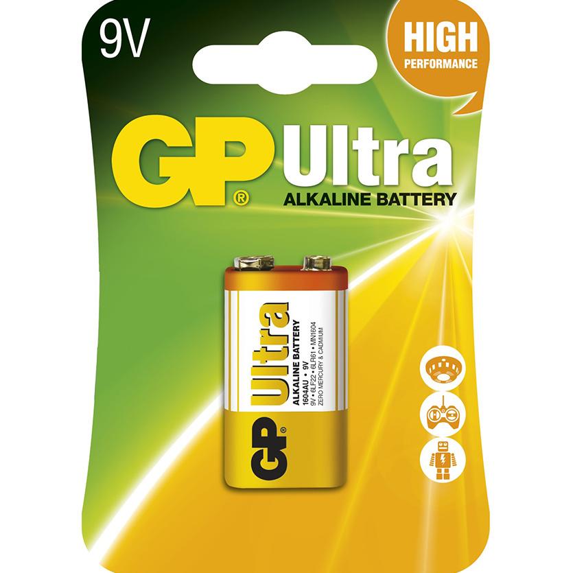 Alkalická baterie GP Ultra 9V (6LF22)