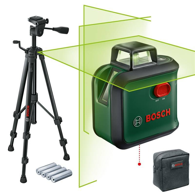 BOSCH AdvancedLevel 360 křížový nivelační laser zelený se stativem 0603663B07