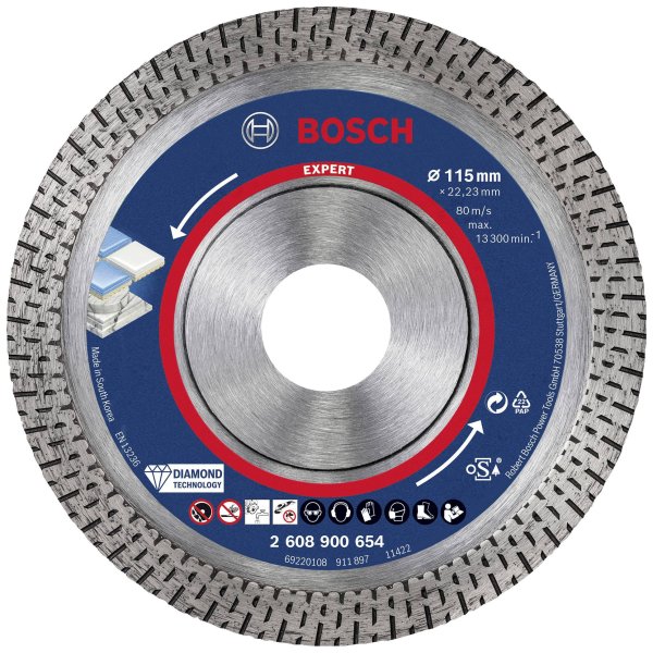 BOSCH diamantový dělicí kotouč Best for Hard Ceramic 115x22mm 2608900654