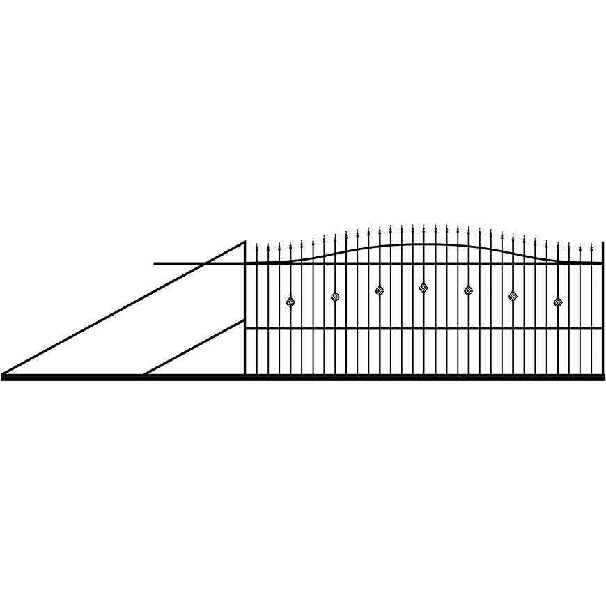 BRÁNA POSUVNA MARIKA - LEVÁ 130-150 X 400 CM Baumax