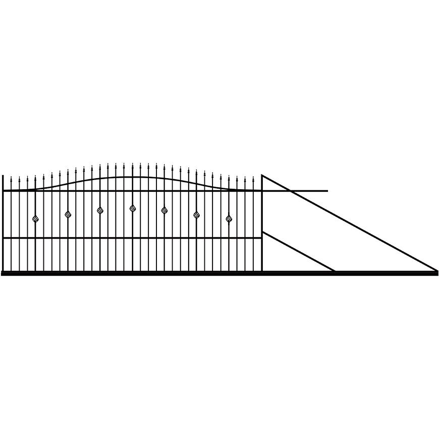 BRÁNA POSUVNA MARIKA - PRAVÁ 130-150 X 400 CM Baumax