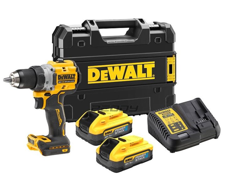 DeWALT DCD800H2T bezuhlíková aku vrtačka PowerStack 18V/2x5