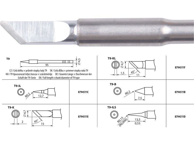 EXTOL INDUSTRIAL 8794511E hrot pájecí T9-K - 4