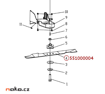 HECHT 551000004 žací nůž pro HECHT 551 SX 2019-2024