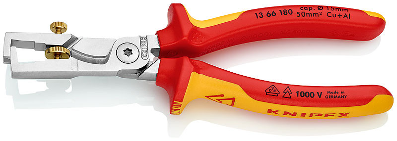 KNIPEX 1366180 odizolovací kleště a kabelové nůžky VDE 1000V izolované 180mm