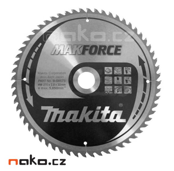 MAKITA B-32409 pilový kotouč 270x30mm na dřevo 60Z = oldB-08573