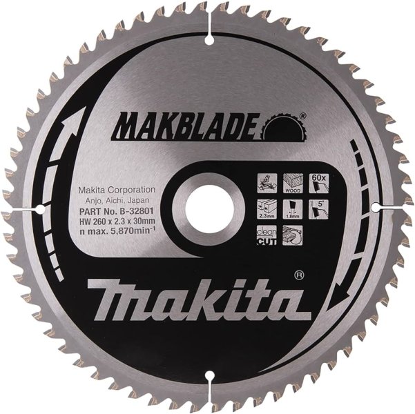 MAKITA B-32801 pilový kotouč 260x30 60T =old B-09020