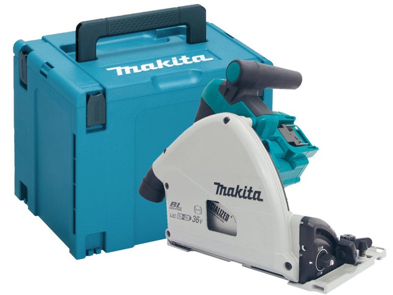 MAKITA DSP600ZJ bezuhlíková aku ponorná pila 165mm LiIon LXT 2x18V v kufru