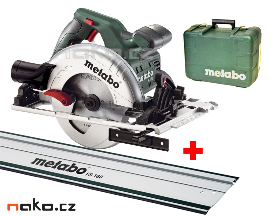 METABO KS 55 FS SET okružní pila v kufru + hliníková lišta FS 160