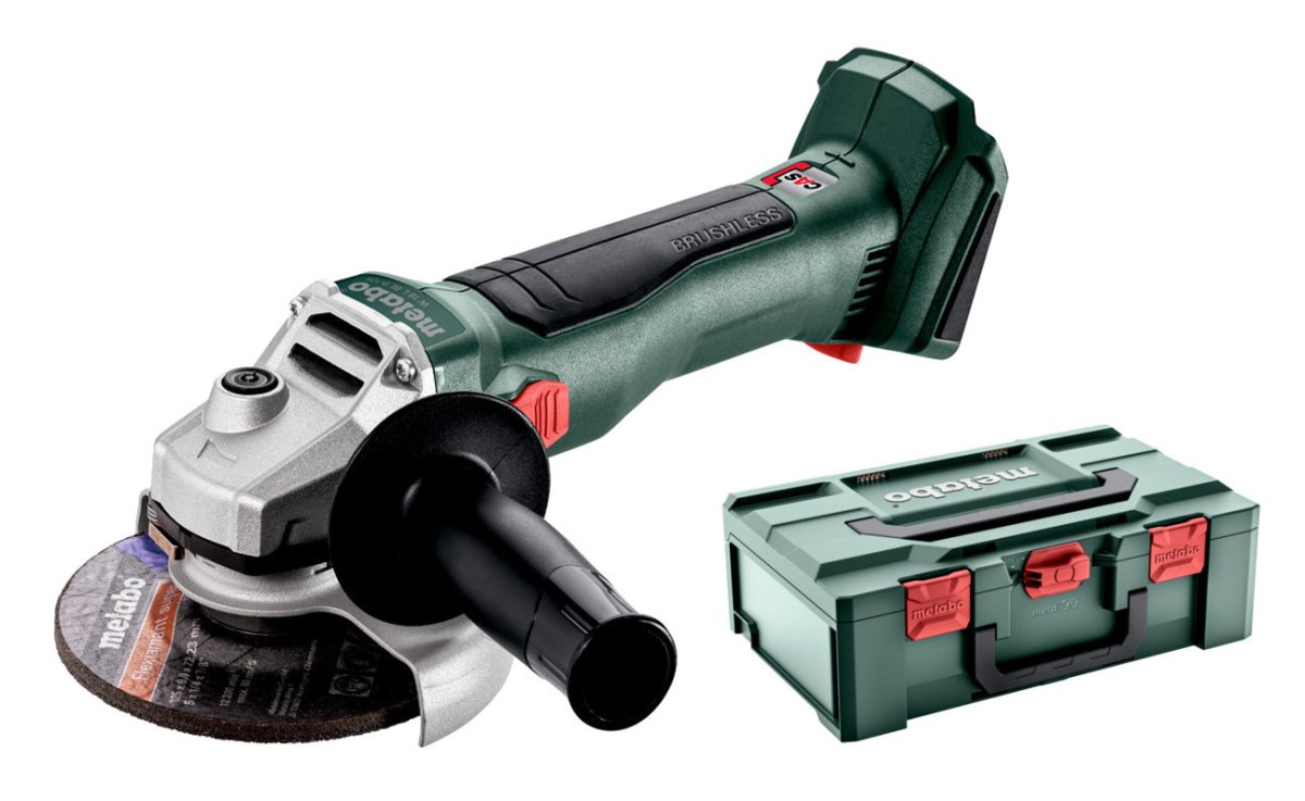 METABO W 18 L BL 9-125 aku úhlová bezuhlíková bruska v metaBOXu