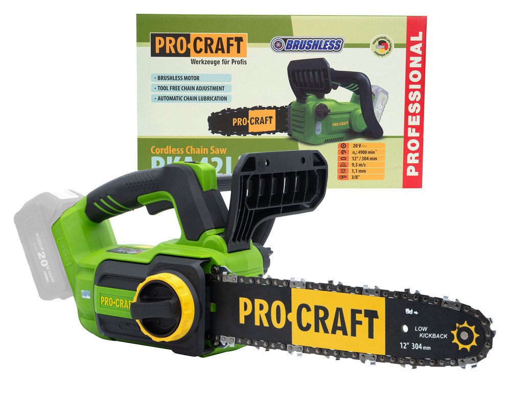 PROCRAFT PKA42Li bezuhlíková aku řetězová pila 30cm LiIon 20V