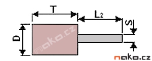 TYROLIT Tělísko brusné válcové 10x25-6 98A 60 O 6 V