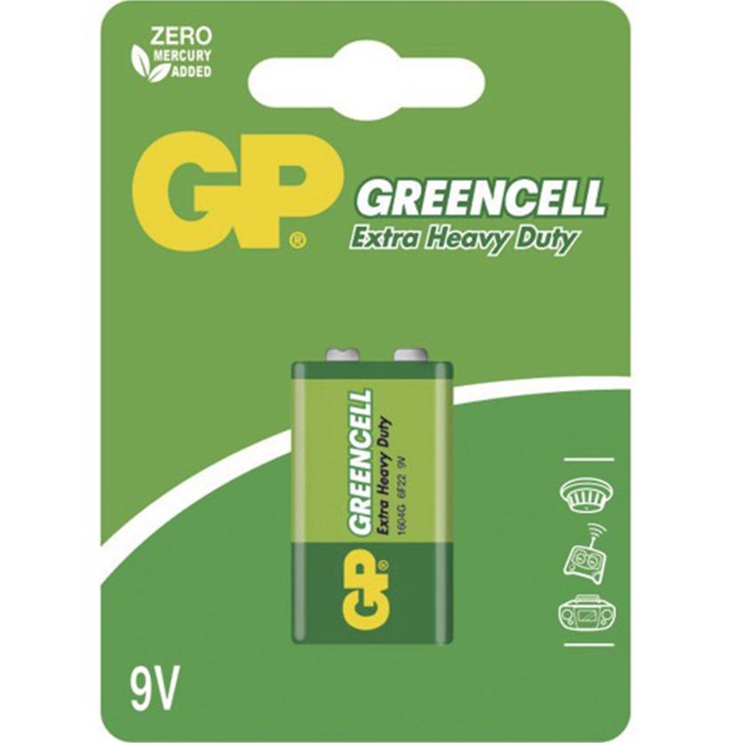 Zinková baterie GP Greencell 9V (6F22)