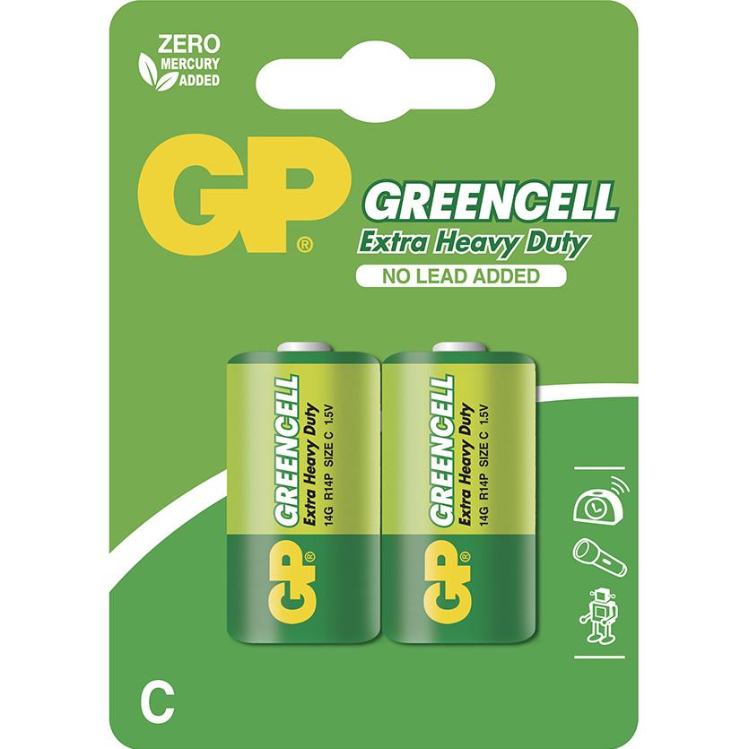 Zinková baterie GP Greencell C (R14)